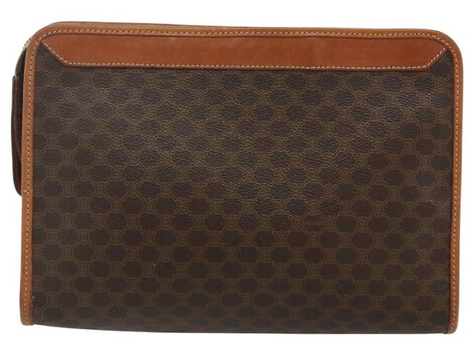 Céline CELINE Macadam Canvas Tasche aus PVC-Leder 2er Set Braun Auth ti3852 - Ansicht 3