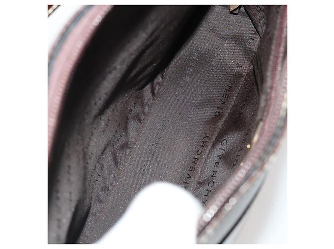 Borsa a Mano GIVENCHY in Pelle Scamosciata 6 Set Nero Verde Rosso Auth 174943 - vista 4