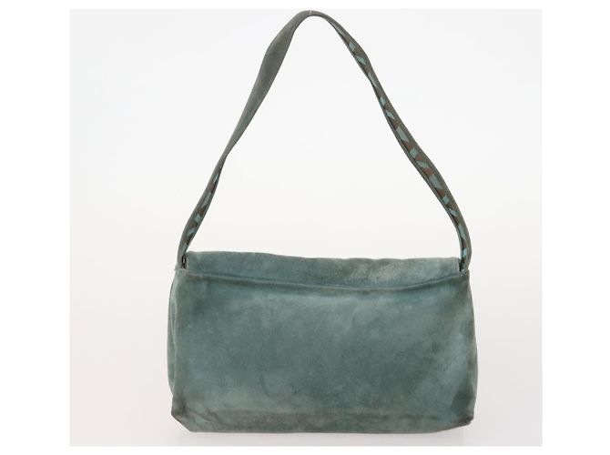 Borsa a Mano GIVENCHY in Pelle Scamosciata 6 Set Nero Verde Rosso Auth 174943 - vista 6