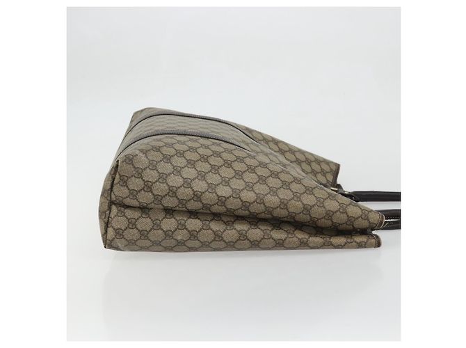 Gucci Borsa Tote GG Supreme in PVC beige e oro 223668 Auth BA12128 D'oro - vista 3