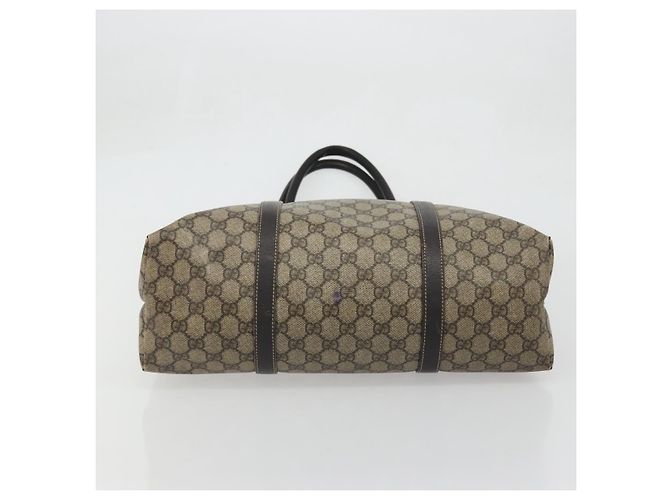 Gucci Borsa Tote GG Supreme in PVC beige e oro 223668 Auth BA12128 D'oro - vista 5