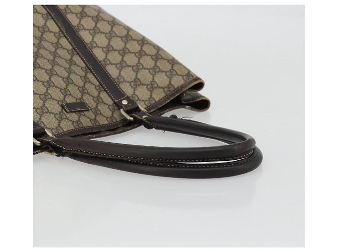 Gucci Borsa Tote GG Supreme in PVC beige e oro 223668 Auth BA12128 D'oro - vista 7