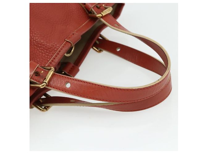 Chloé Borsa a mano Chloe Ellen in pelle rossa e oro Auth BA12010A Rosso D'oro - vista 7