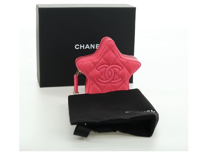 CHANEL Charm per Borsa Matelassé Stella in Pelle di Agnello Rosa Oro CC Auth YKZ1175SAM D'oro - vista 12
