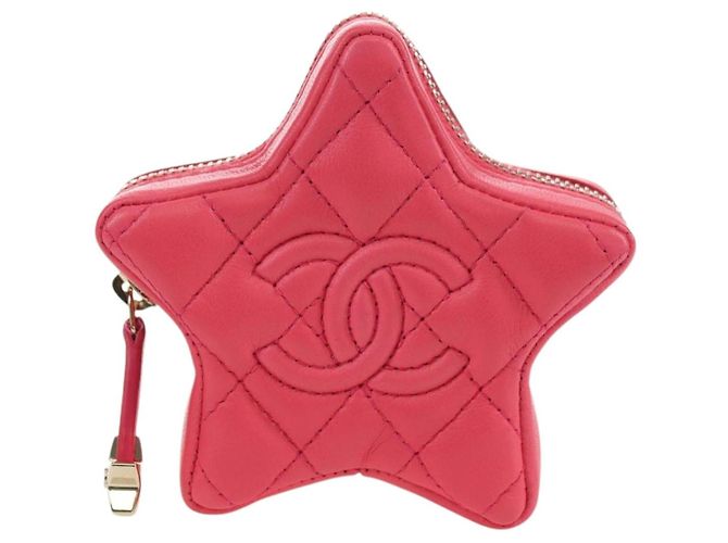 CHANEL Charm per Borsa Matelassé Stella in Pelle di Agnello Rosa Oro CC Auth YKZ1175SAM D'oro - vista 13