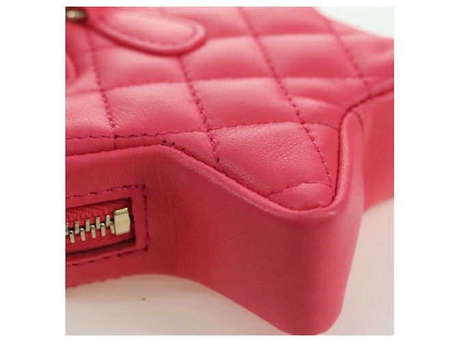 CHANEL Charm per Borsa Matelassé Stella in Pelle di Agnello Rosa Oro CC Auth YKZ1175SAM D'oro - vista 15