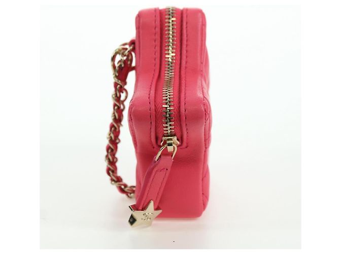 CHANEL Charm per Borsa Matelassé Stella in Pelle di Agnello Rosa Oro CC Auth YKZ1175SAM D'oro - vista 4