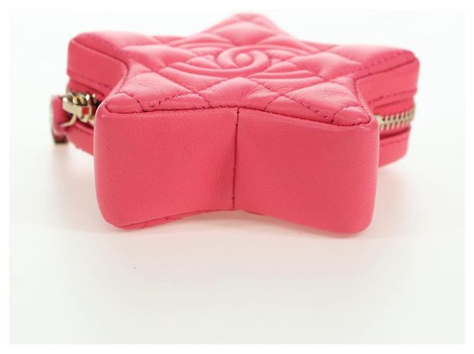 CHANEL Charm per Borsa Matelassé Stella in Pelle di Agnello Rosa Oro CC Auth YKZ1175SAM D'oro - vista 5