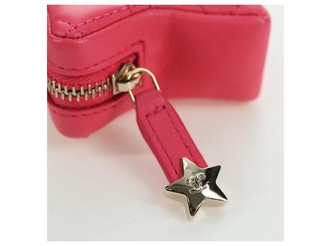 CHANEL Charm per Borsa Matelassé Stella in Pelle di Agnello Rosa Oro CC Auth YKZ1175SAM D'oro - vista 9