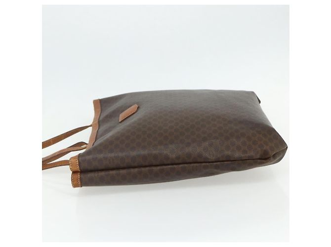 Céline Borsa Tote in Tela Macadam CELINE in Pelle PVC Marrone Oro Auth ti3853 D'oro - vista 3