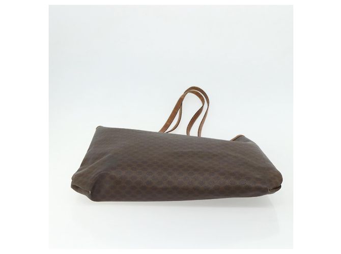 Céline Borsa Tote in Tela Macadam CELINE in Pelle PVC Marrone Oro Auth ti3853 D'oro - vista 5