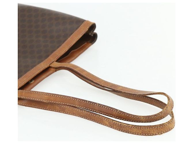Céline Borsa Tote in Tela Macadam CELINE in Pelle PVC Marrone Oro Auth ti3853 D'oro - vista 7