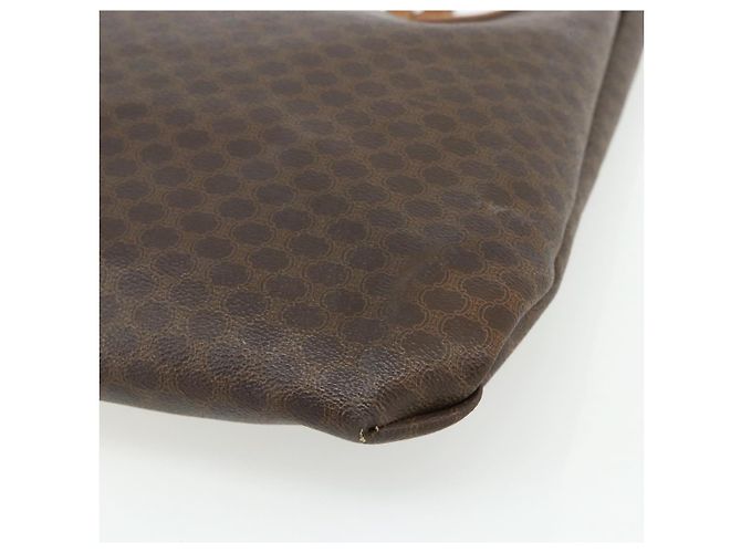 Céline Borsa Tote in Tela Macadam CELINE in Pelle PVC Marrone Oro Auth ti3853 D'oro - vista 9