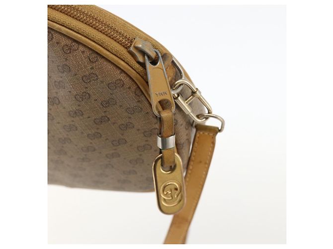Gucci Borsa a Spalla Micro GG Supreme PVC Beige Oro 007 104 0013 Auth 175280 D'oro - vista 10