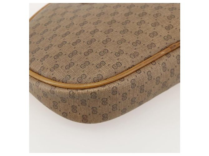 Gucci Borsa a Spalla Micro GG Supreme PVC Beige Oro 007 104 0013 Auth 175280 D'oro - vista 14