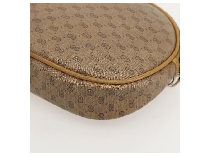 Gucci Borsa a Spalla Micro GG Supreme PVC Beige Oro 007 104 0013 Auth 175280 D'oro - vista 15