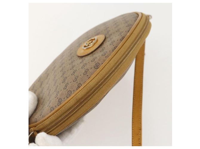 Gucci Borsa a Spalla Micro GG Supreme PVC Beige Oro 007 104 0013 Auth 175280 D'oro - vista 6