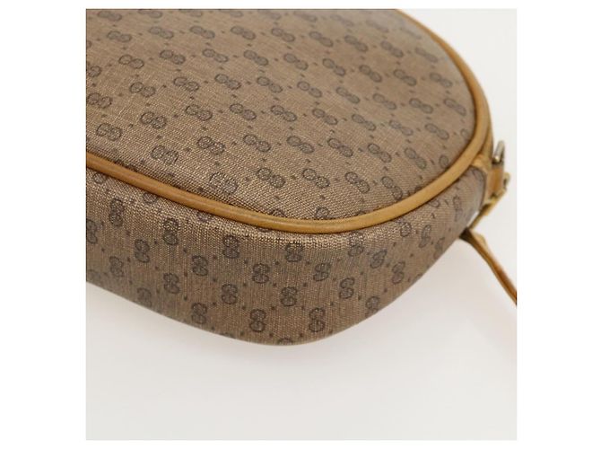 Gucci Borsa a Spalla Micro GG Supreme PVC Beige Oro 007 104 0013 Auth 175280 D'oro - vista 9