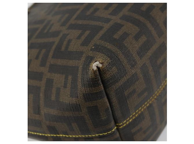 FENDI Zucca Canvas Tote Bag PVC Schwarz Braun Auth 175656 - Ansicht 15