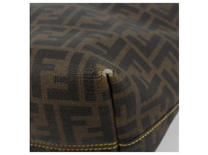 FENDI Zucca Canvas Tote Bag PVC Schwarz Braun Auth 175656 - Ansicht 16