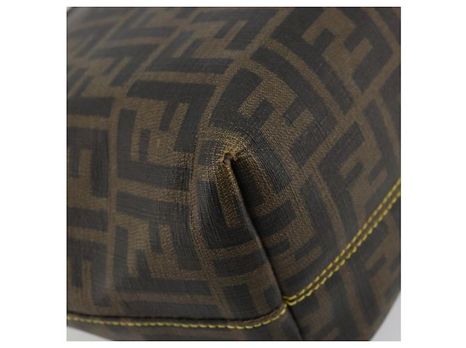 FENDI Zucca Canvas Tote Bag PVC Schwarz Braun Auth 175656 - Ansicht 17