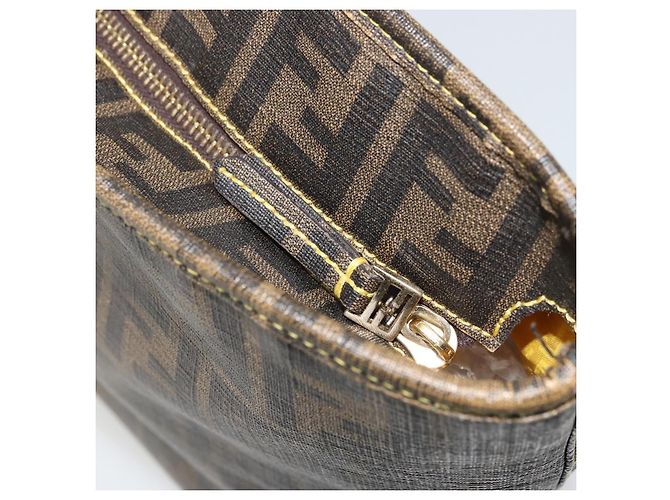 FENDI Zucca Canvas Tote Bag PVC Schwarz Braun Auth 175656 - Ansicht 19