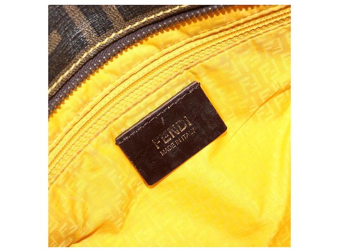 FENDI Zucca Canvas Tote Bag PVC Schwarz Braun Auth 175656 - Ansicht 20