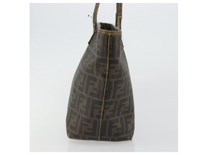 FENDI Zucca Canvas Tote Bag PVC Schwarz Braun Auth 175656 - Ansicht 4
