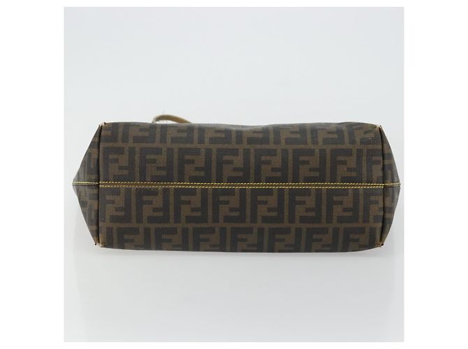 FENDI Zucca Canvas Tote Bag PVC Schwarz Braun Auth 175656 - Ansicht 5