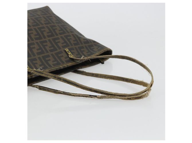 FENDI Zucca Canvas Tote Bag PVC Schwarz Braun Auth 175656 - Ansicht 7