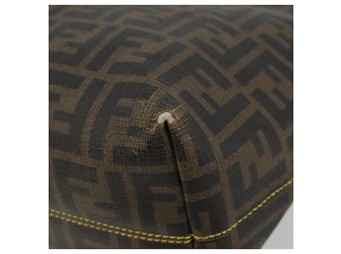 FENDI Zucca Canvas Tote Bag PVC Schwarz Braun Auth 175656 - Ansicht 8
