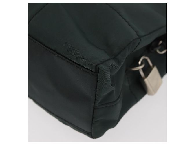 PRADA Tote Bag aus Nylon Khaki Silber authentisch 175379 - Ansicht 9