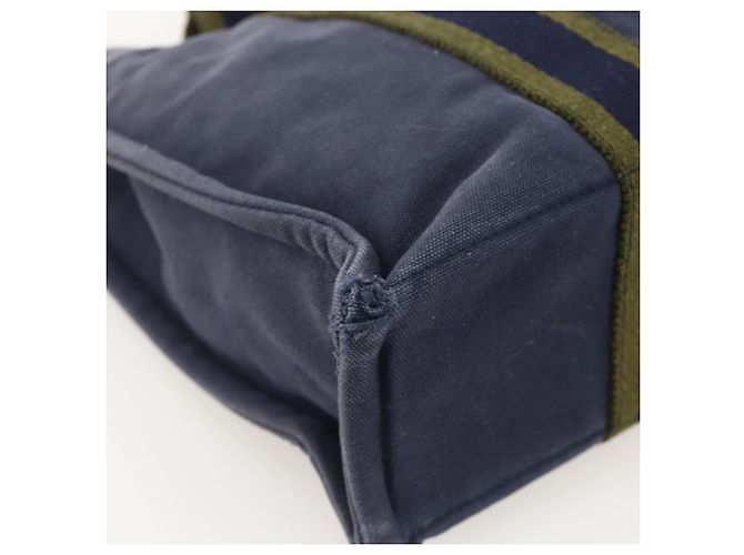 Hermès HERMES Fourre ToutPM Borsa Tote in Tela Blu Navy Argento Auth am11365 - vista 16