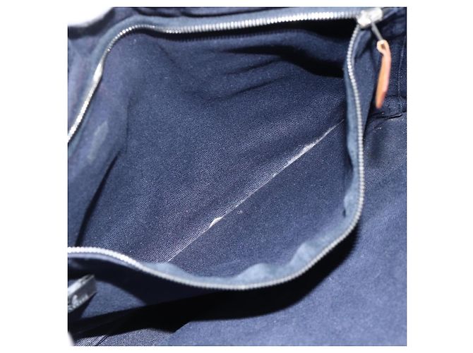 Hermès HERMES Fourre ToutPM Borsa Tote in Tela Blu Navy Argento Auth am11365 - vista 20