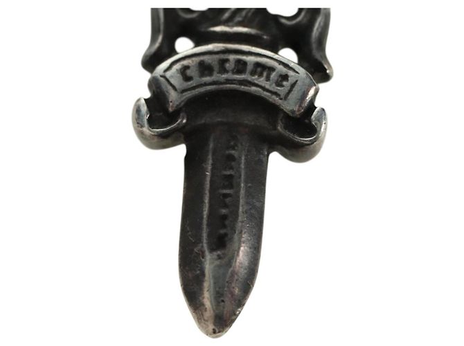Pendente Charm Daga Chrome Hearts in Argento Ag925 Auth YKZ1428V - vista 7