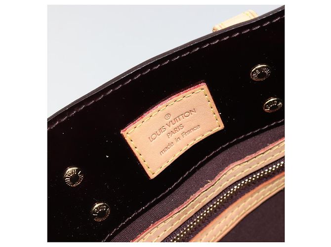 LOUIS VUITTON Borsa a Mano Monogram Vernis Reade PM Amarante M91993 LV Auth YKZ1297A Bordò - vista 17