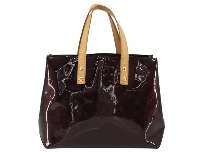 LOUIS VUITTON Borsa a Mano Monogram Vernis Reade PM Amarante M91993 LV Auth YKZ1297A Bordò - vista 2