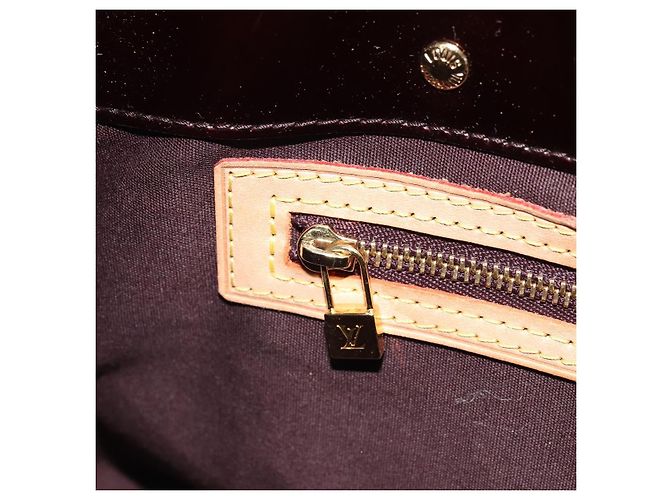 LOUIS VUITTON Borsa a Mano Monogram Vernis Reade PM Amarante M91993 LV Auth YKZ1297A Bordò - vista 20