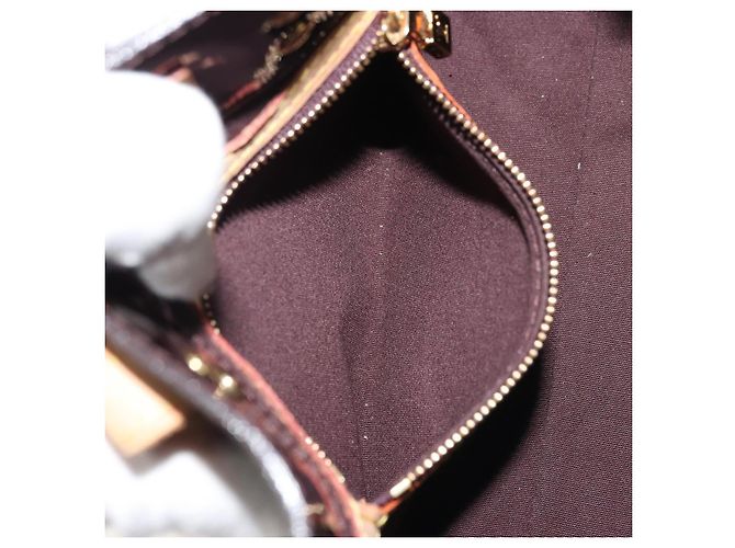LOUIS VUITTON Borsa a Mano Monogram Vernis Reade PM Amarante M91993 LV Auth YKZ1297A Bordò - vista 21