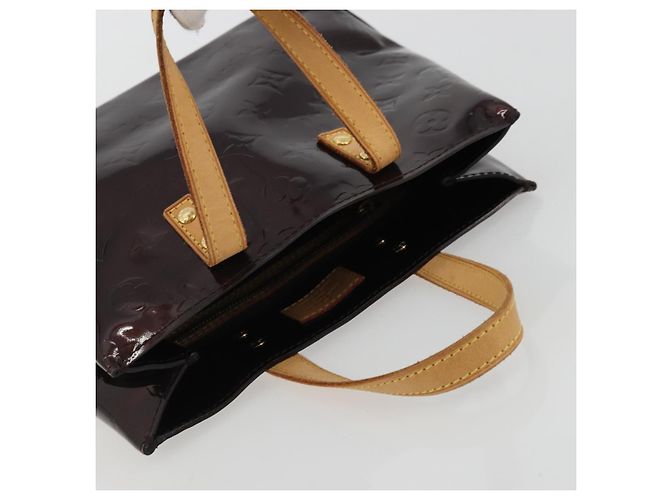 LOUIS VUITTON Borsa a Mano Monogram Vernis Reade PM Amarante M91993 LV Auth YKZ1297A Bordò - vista 6
