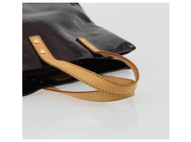 LOUIS VUITTON Borsa a Mano Monogram Vernis Reade PM Amarante M91993 LV Auth YKZ1297A Bordò - vista 7