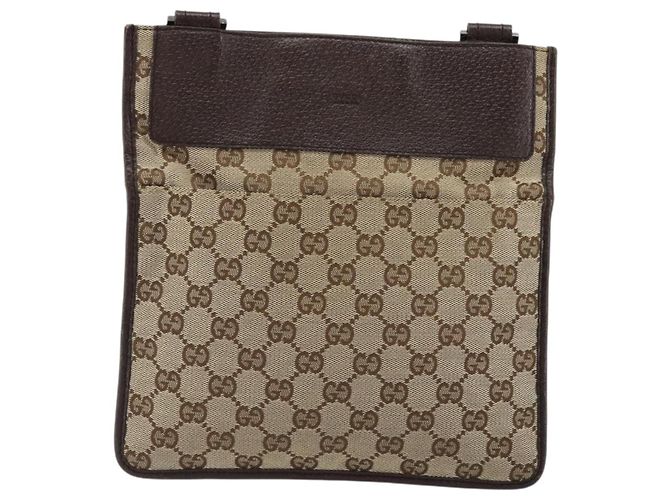 GUCCI GG Canvas Schultertasche Beige Silber 27639 Auth 175230A - Ansicht 13