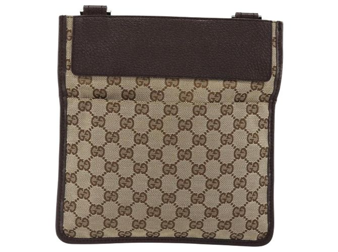 GUCCI GG Canvas Schultertasche Beige Silber 27639 Auth 175230A - Ansicht 2