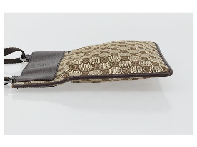 GUCCI GG Canvas Schultertasche Beige Silber 27639 Auth 175230A - Ansicht 4