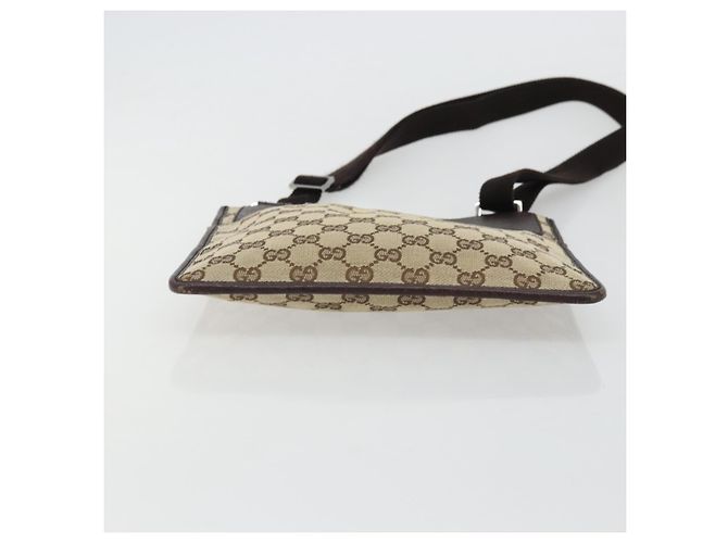 GUCCI GG Canvas Schultertasche Beige Silber 27639 Auth 175230A - Ansicht 5