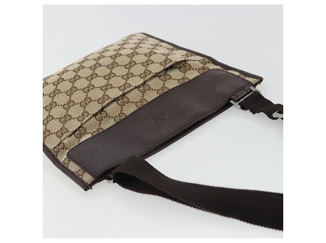 GUCCI GG Canvas Schultertasche Beige Silber 27639 Auth 175230A - Ansicht 6