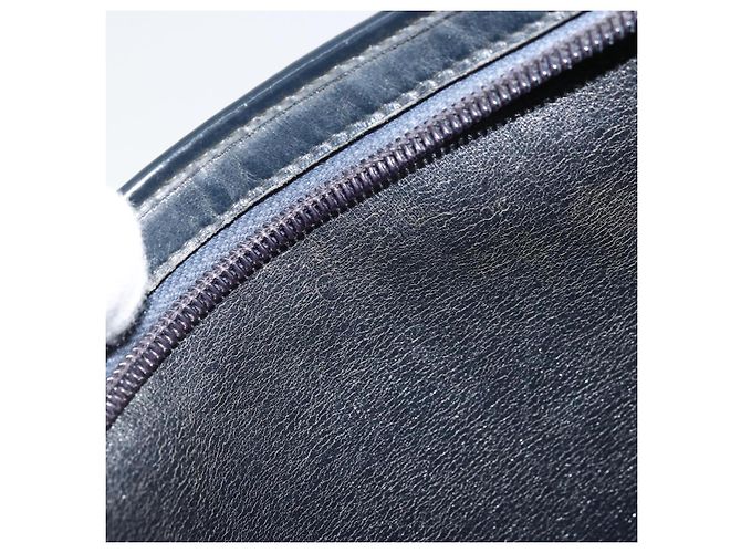 Borsa a Spalla in Tela Trotter Christian Dior Blu Navy Oro Auth 175155 D'oro - vista 11
