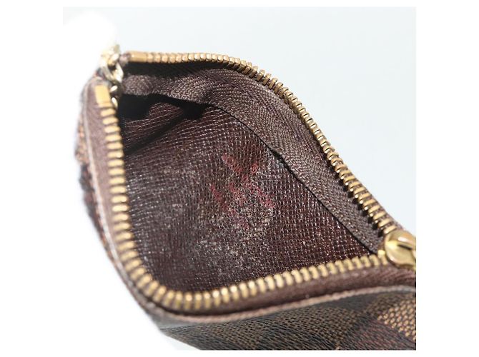 LOUIS VUITTON Pochette Cles Damier Ebene Münzgeldbörse N62658 LV Auth 176507 - Ansicht 10