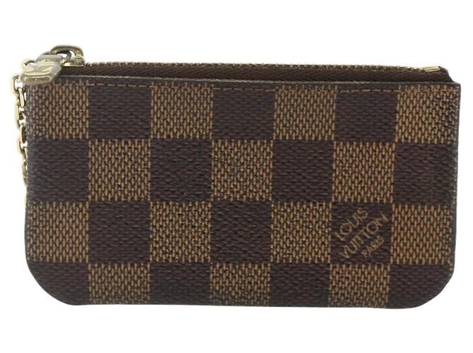 LOUIS VUITTON Pochette Cles Damier Ebene Münzgeldbörse N62658 LV Auth 176507 - Ansicht 13