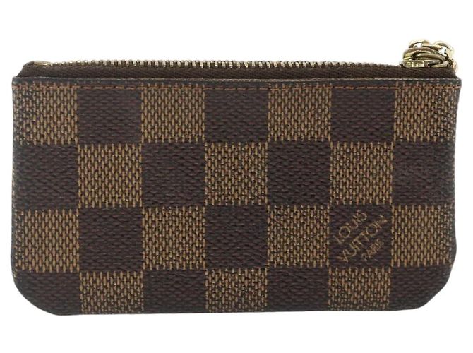 LOUIS VUITTON Pochette Cles Damier Ebene Münzgeldbörse N62658 LV Auth 176507 - Ansicht 2